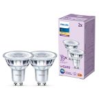 Voordeelpak 2x Philips LED Spot GU10 PAR16 4W 255lm 36D - 827 Zeer Warm Wit
