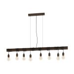 Eglo Hanglamp Townshend 4 Staal Bruin Zwart | IP20 - Geschikt voor 8x E27 
