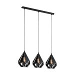 Eglo Hanglamp Carlton 5 Staal Zwart | IP20 - Geschikt voor 3x E27 