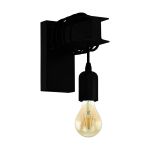 Eglo Wandlamp Townshend 6 Staal Zwart | IP20 - Geschikt voor 1x E27 