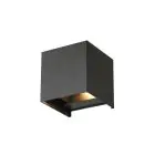 D'Lite Wandlamp Elingen Aluminium Zwart Up & Down 4.9W 480lm - 830 Warm Wit | IP65